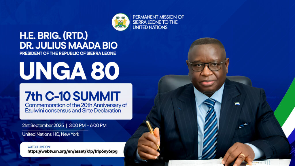 His Excellency Julius Maada Bio