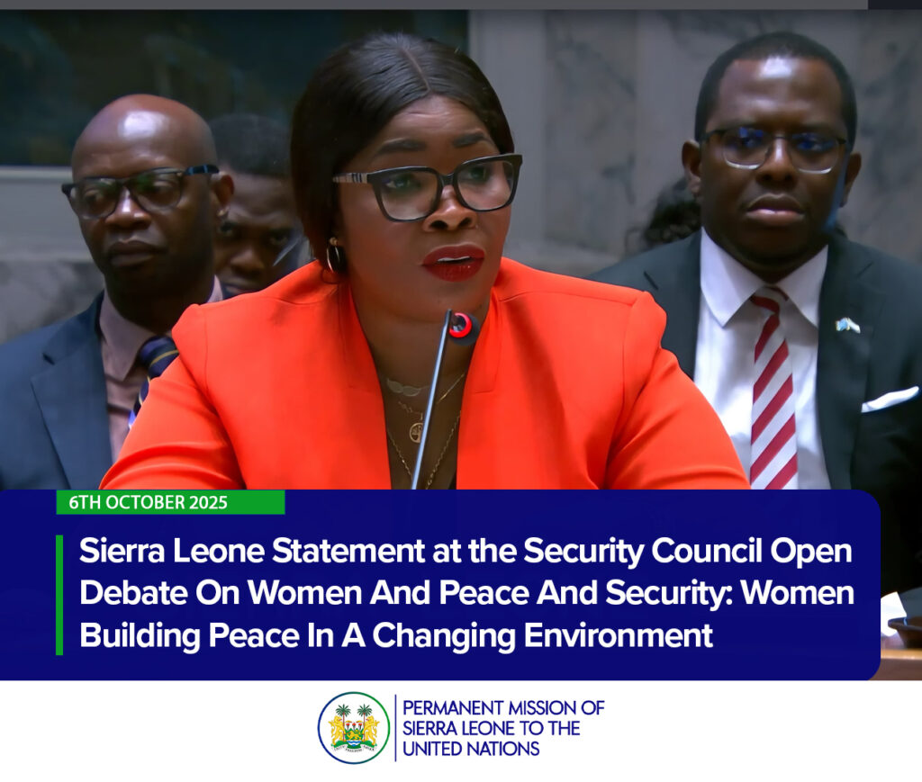 H.E. DR. ISATA MAHOI MINISTER OF GENDER AND CHILDREN`S AFFAIRS OF THE REPUBLIC OF SIERRA LEONE
